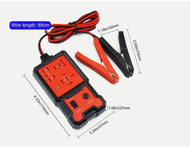 12V 4/5Pin Automotive Electronic Relay Tester Diagnostic Tool