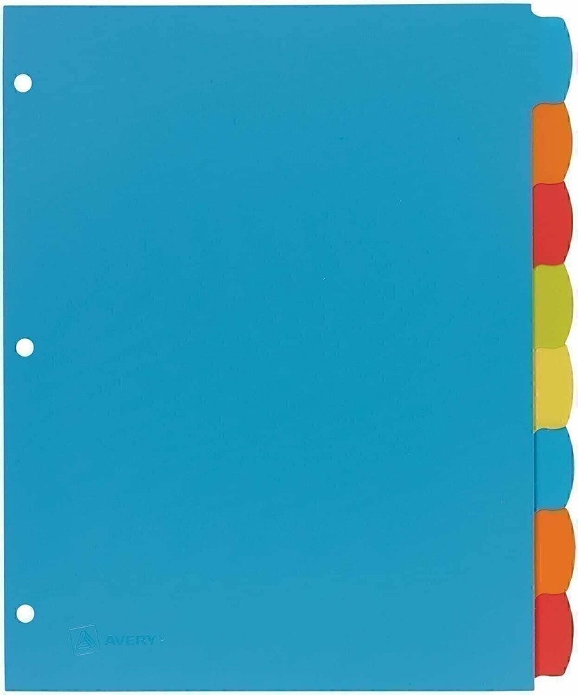 Avery Big Tab Write & Erase Durable Plastic Dividers, 5 MulticolorTabs 3 Sets