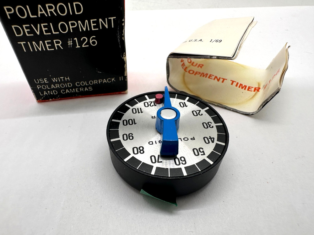 VTG Polaroid Model 126 Development Timer with Original Box & Instructions - NOS