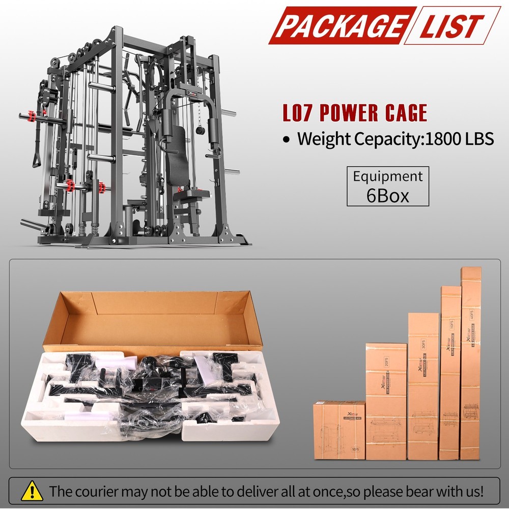 Smith Machine, Multi-Function Strength Training Cage, Suitable for Home Gyms