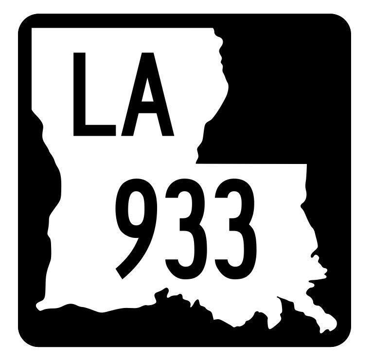 Louisiana State Highway 933 Sticker Decal