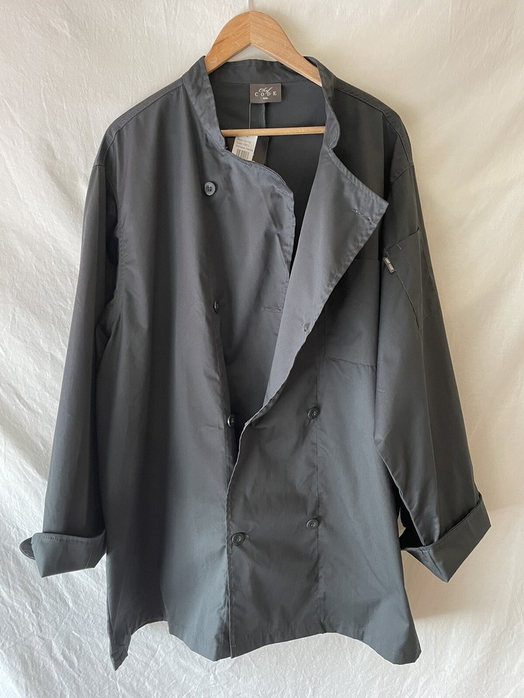 Chef Code Coat Unisex 4XL Culinary Jacket Charcoal Gray CC118 New