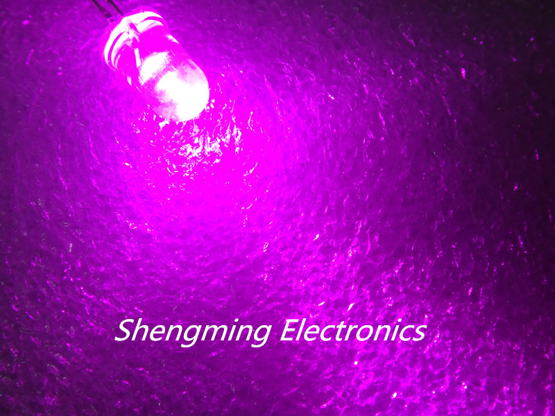 100pcs 5mm Round Pink LED water clear