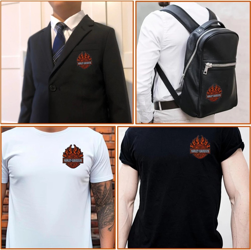 Harley Motorcycles Iron On Patch - Sew Patch - Embroidered Patch 3" x 3.5"