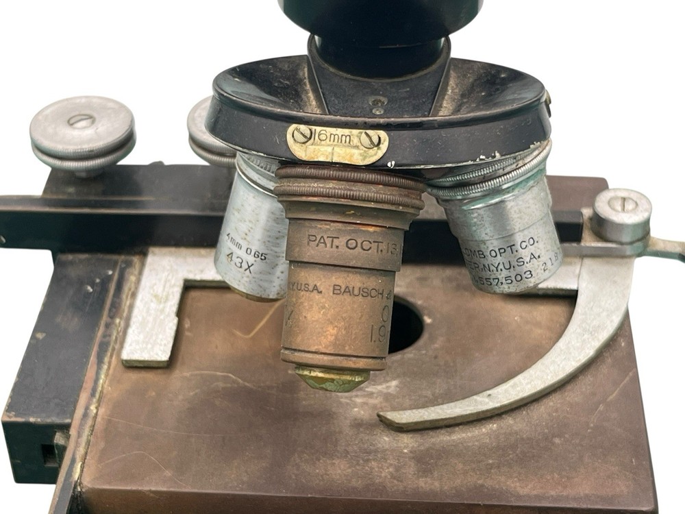 Antique Bausch And Lomb Microscope - Brass - 1900’s