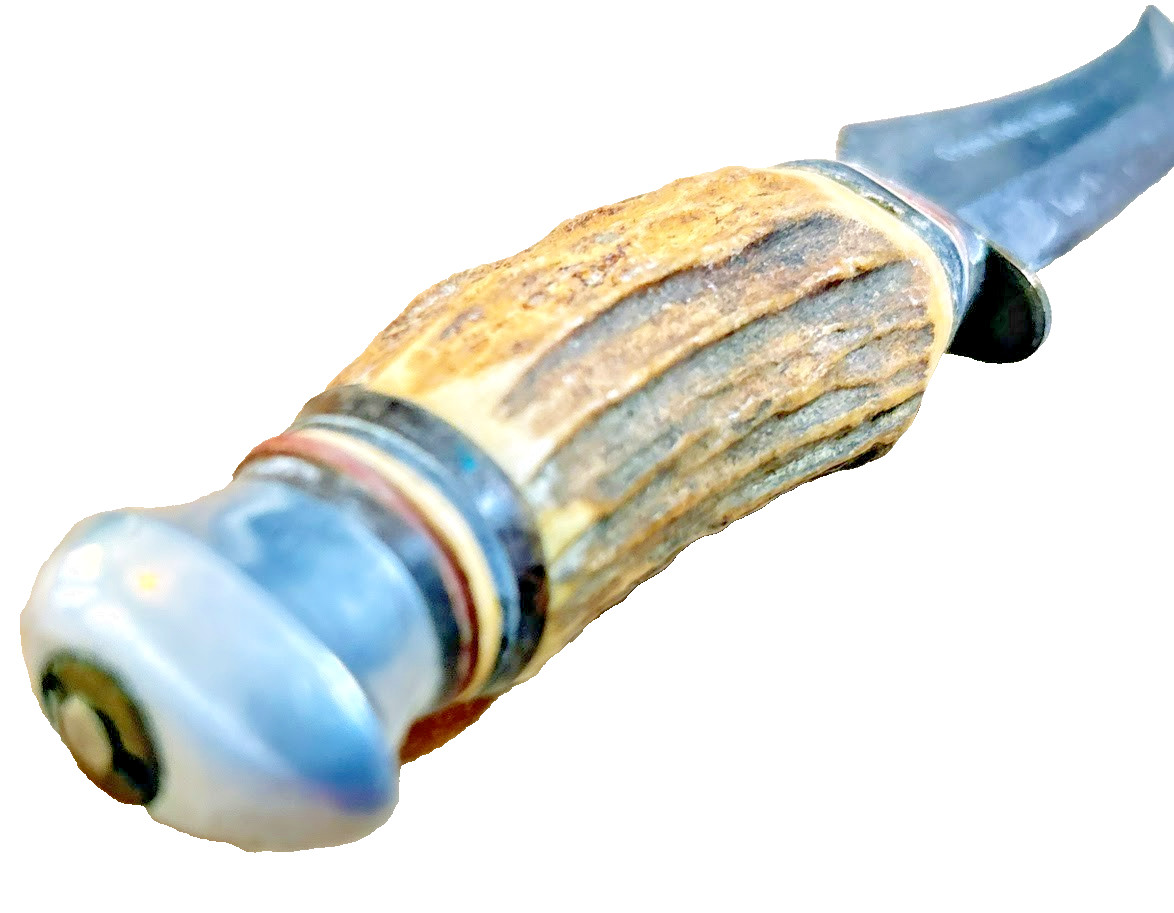 Vintage GERMAN BOWIE KNIFE EDGE BRAND #496 Solingen Germany Antique RARE KNIVES