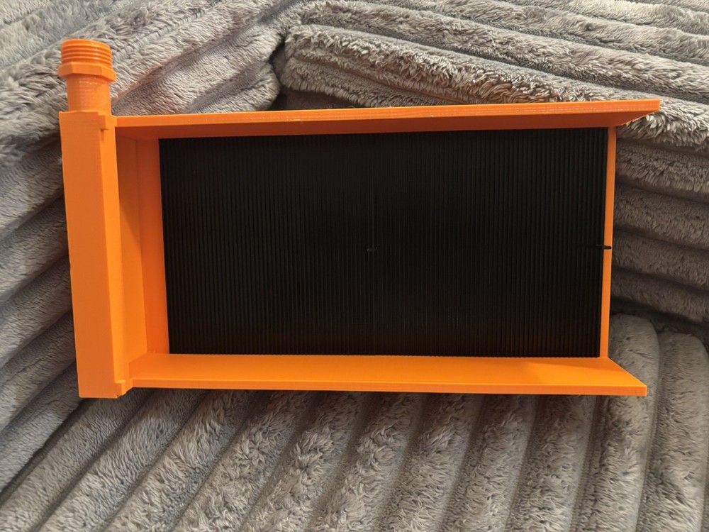 Easy flow gold sluice box for prospecting solid gold catching plates (orange