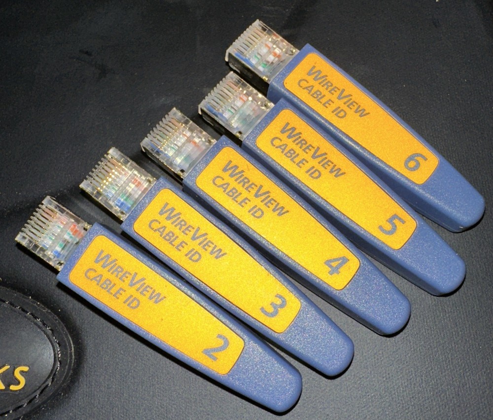 🔥Fluke Networks IntelliTone Hard Case Plus Pouch & WIRE VIEW CABLE ID # 2-6🔥