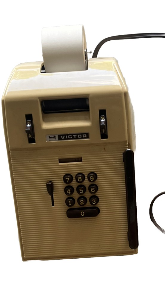 VTG Victor Adding Machine 215A Calculator Printer -Works!! Super Clean!!