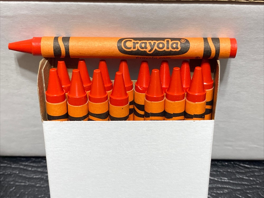 (16) Crayola Crayons (sunset orange) BULK