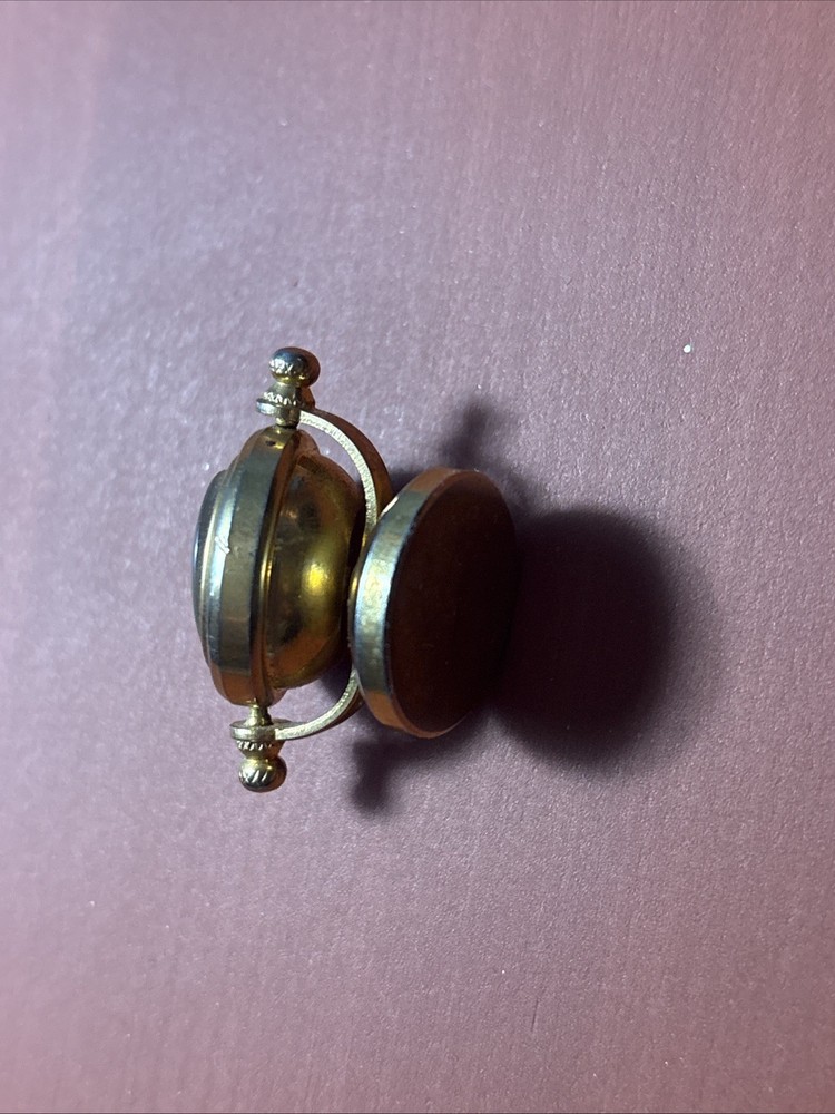 Miniature Brass Compass With Stand 7/8” Tall