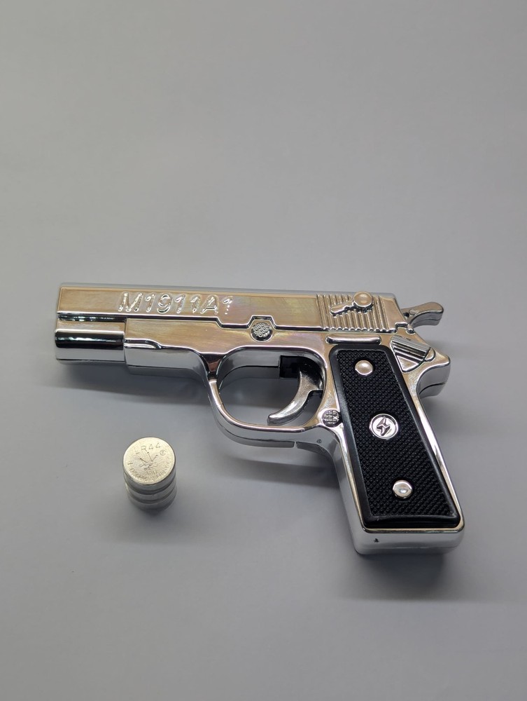 M1911A1 Mini Gun Keychain Laser Pointer, LED Flashlight 1/6 Scale