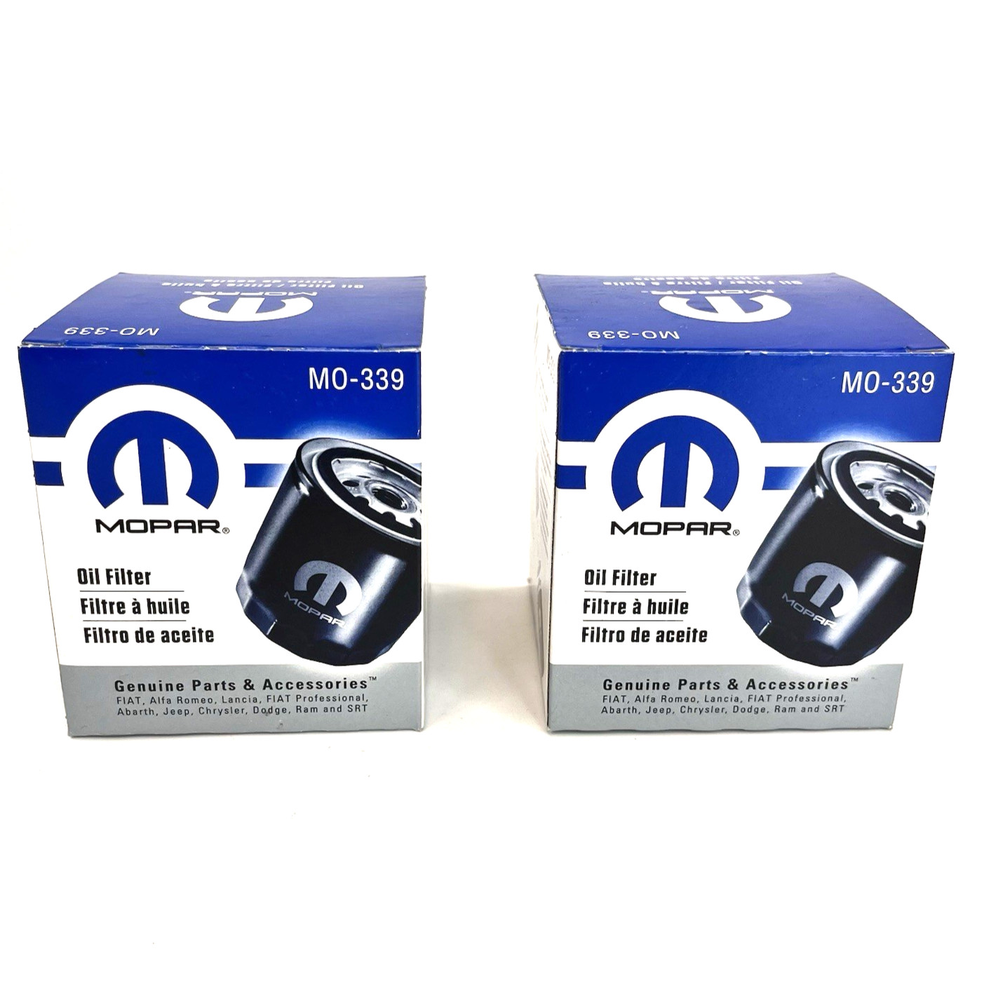 2 Pack Mopar 4892339BE Oil Filter MO-339 OEM 5005778 Chrysler Dodge Jeep Ram