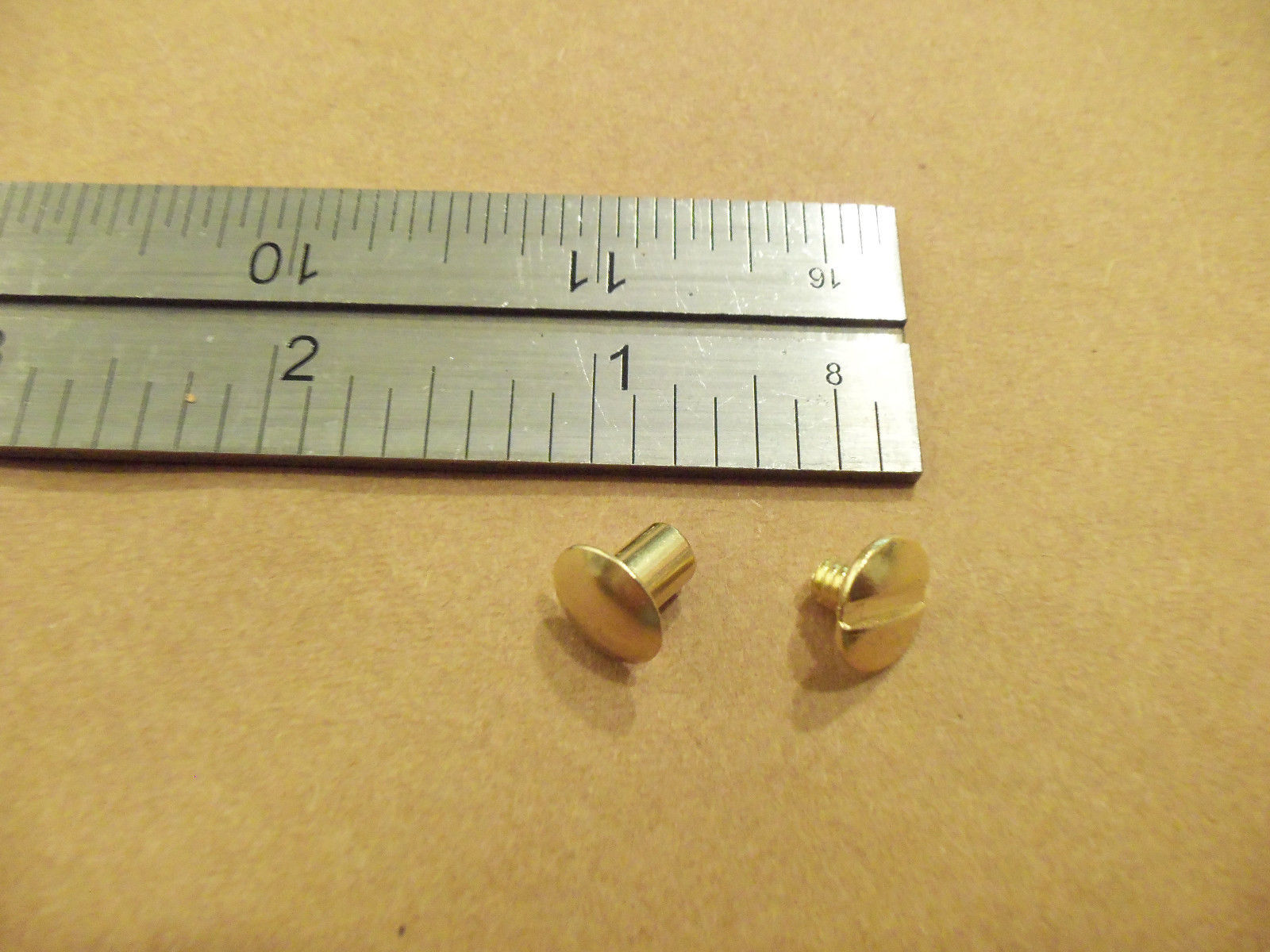 Chicago Screws 1/4" 6MM Post Solid Brass Plain Head Binder Posts (25 pack)