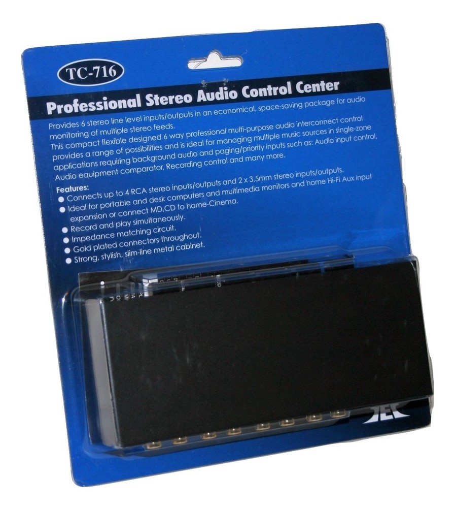 Technolink TC-716 6-Way Stereo Source Selector; BLACK Version