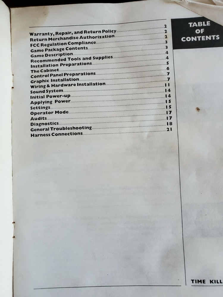 Time Killers installation manual