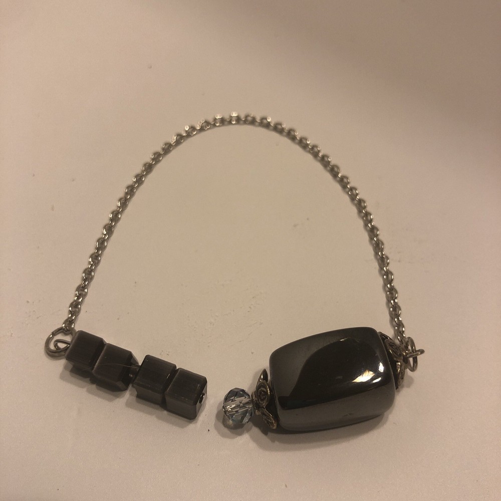Hematite Pendulum With Hematite Accents, New And Unique!