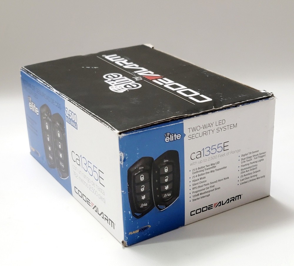 Code Alarms CA1355E 2-Way Car Security System Alarm Built In Tilt & Shock Sensor