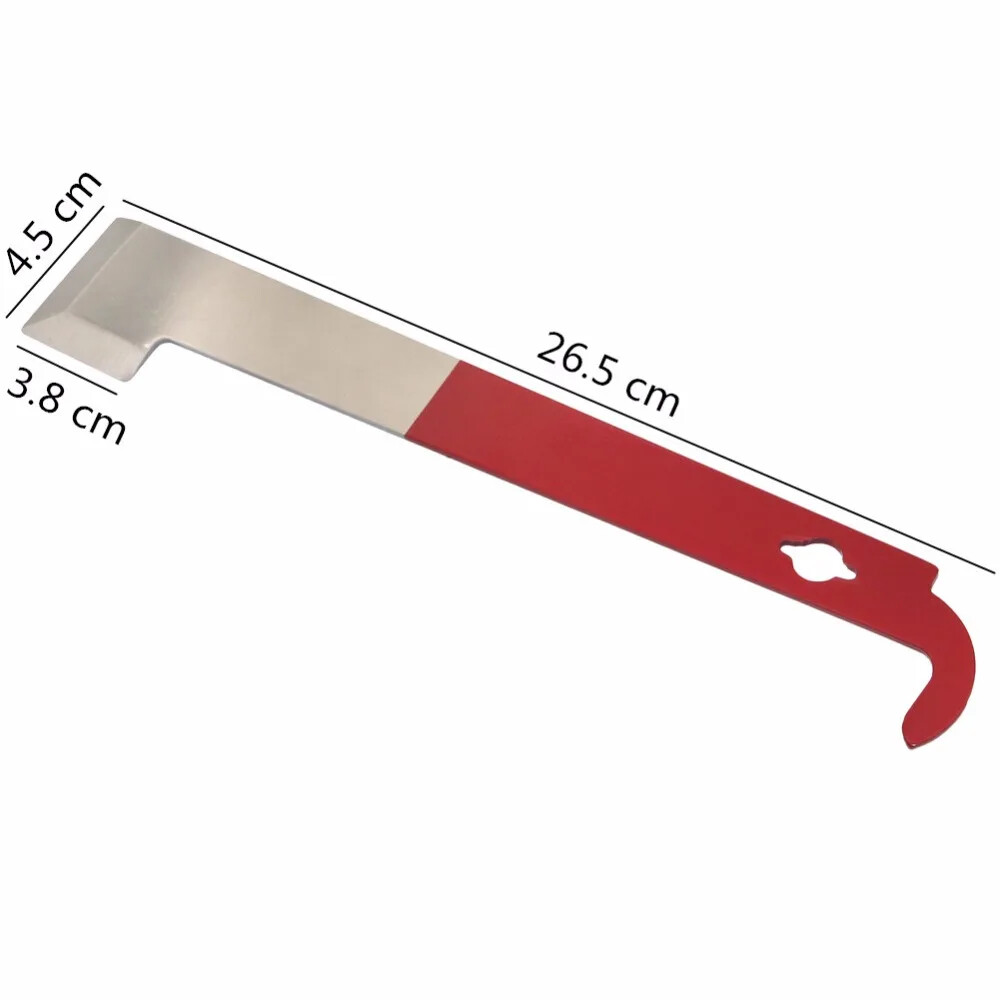 26.5cm Stainless Bee Hive Tool Frame Lifter &Scraper J Shape Hook Scraping Knife