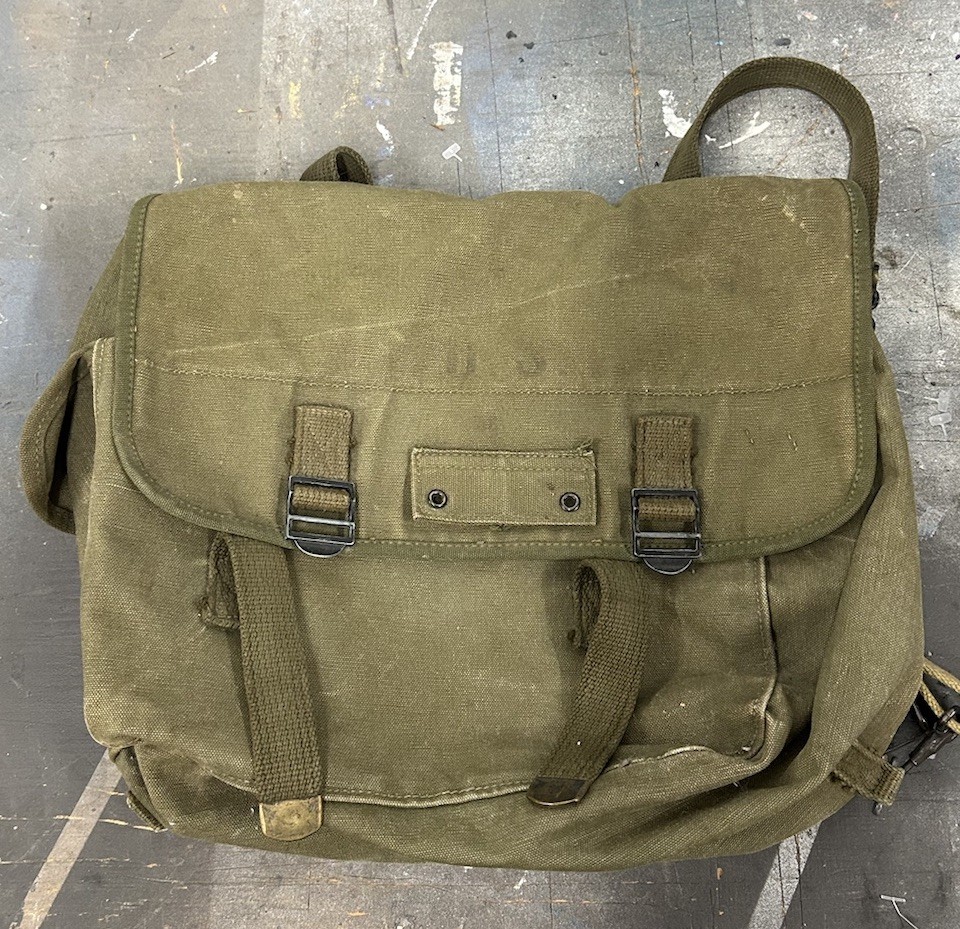 RARE 1945 Vintage WW2 Backpack Sack US Marine Military Gear Rucksack World War 2