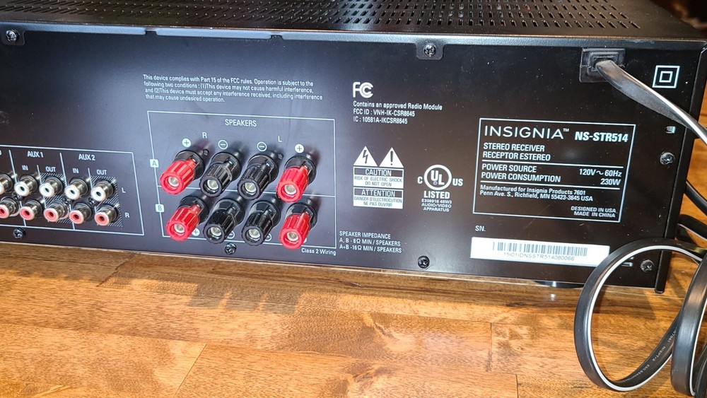 Insignia NS-STR514 Bluetooth Stereo Receiver w/ remote bundle Tested & Working!