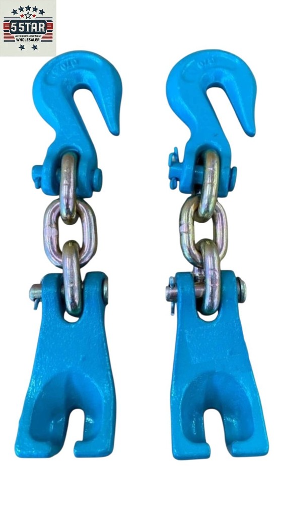 Grab Hook With Curved Claw Hooks Bumper Pull Auto Body Frame Machine Chains