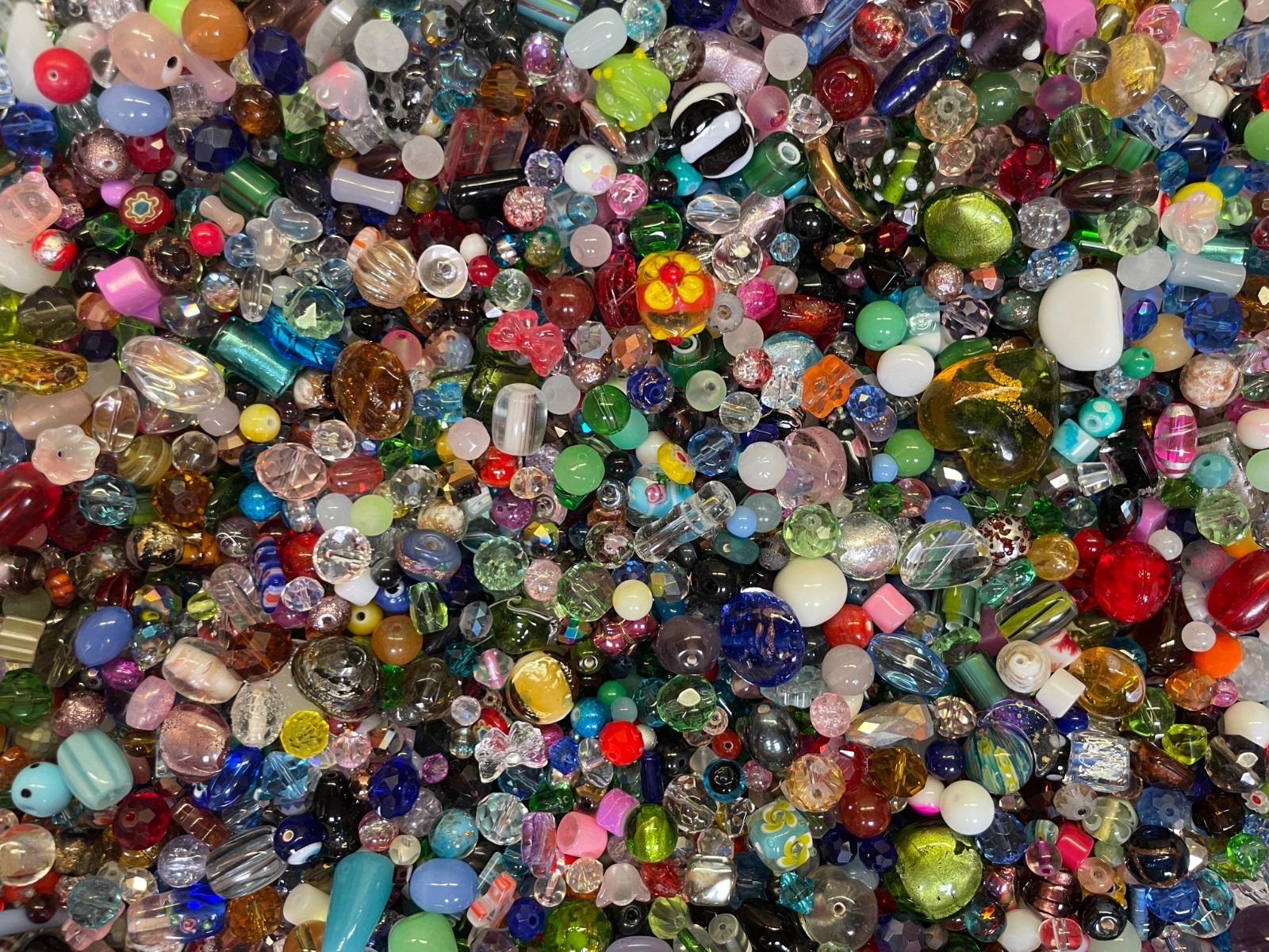 *~200~💕Piece Glass Loose Beads*7oz+ Bulk Mixed Lot #2 Craft Jewelry!!!😀*