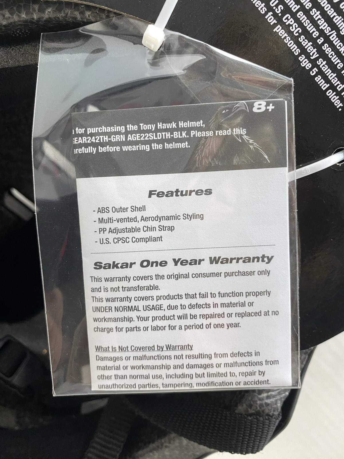 TONY HAWK SIGNATURE SERIES MULTI-SPORT HELMET ~ FITS HEADS 21.2"-23" ~ NEW