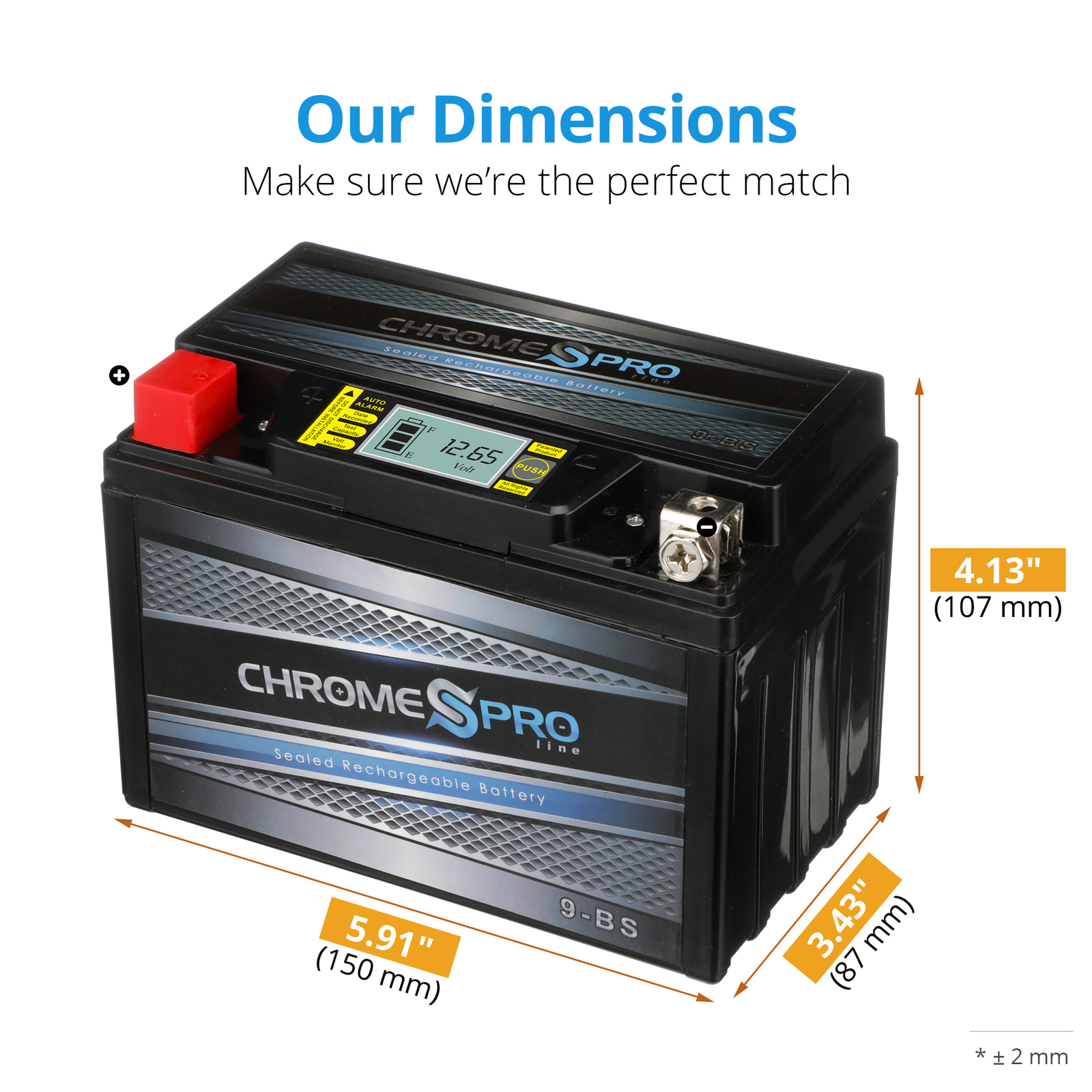 YTX9-BS High Performance - Maintenance Free - Sealed iGel Motorcycle Battery