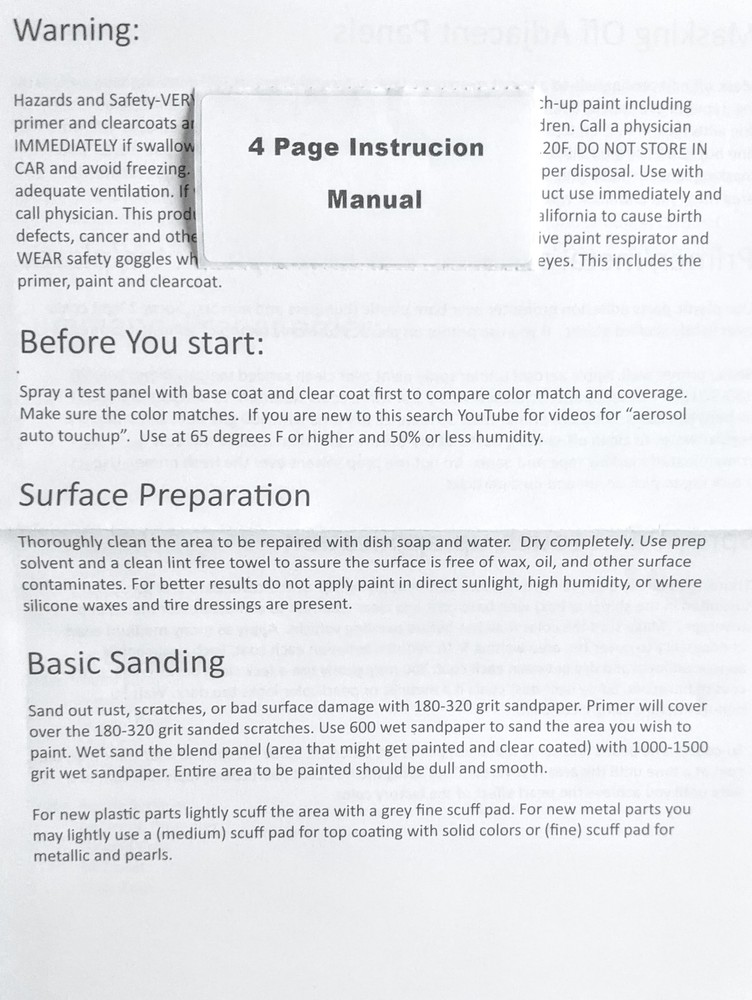 For GMC WA7475 Bright Spray Paint Compatible