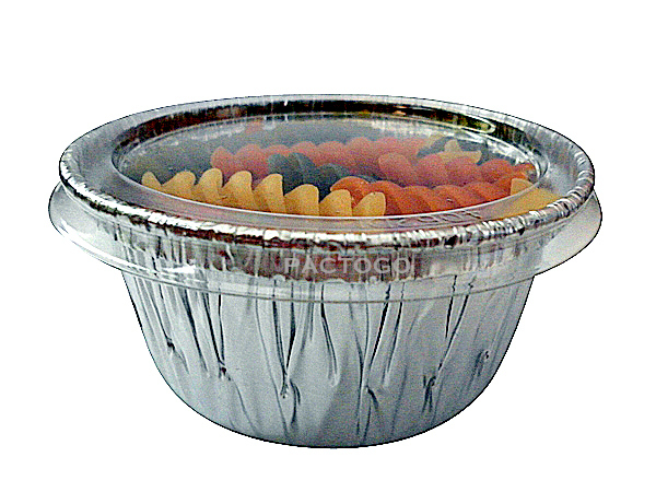 4 oz. Aluminum Foil Cup w/Clear Flat Lid 100 PK - Utility/Cupcake/Ramekin/Muffin