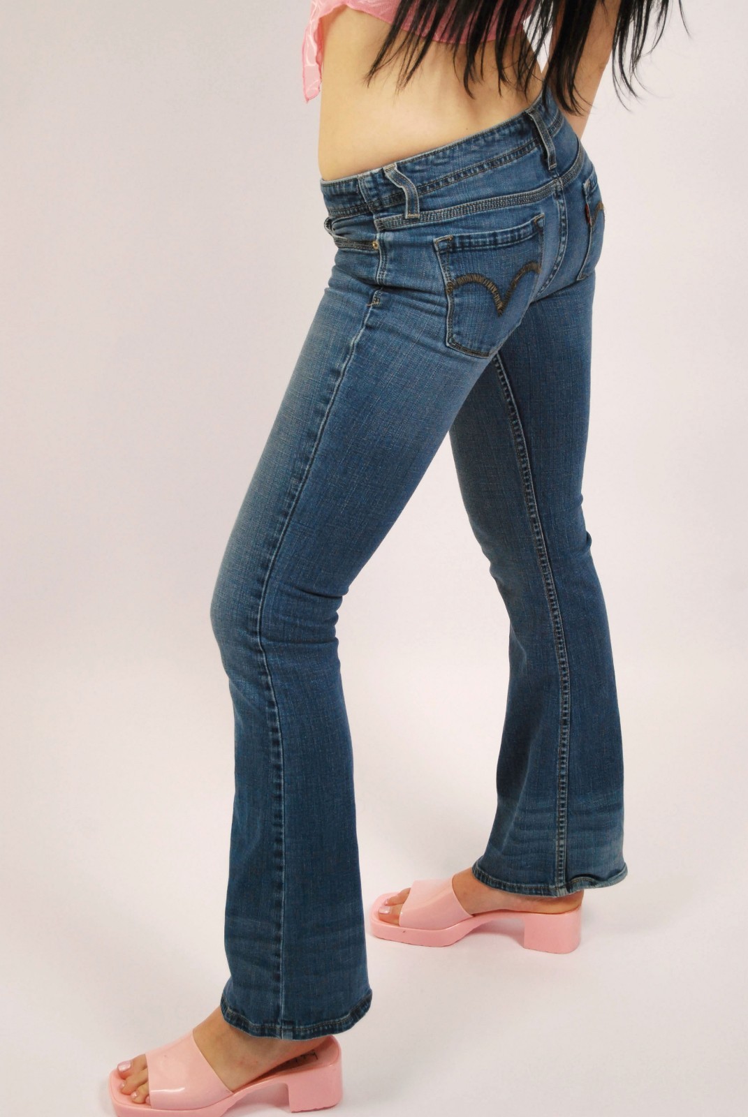 Y2K Levis Bootcut Jeans (7) medium blue denim vintage womens low rise cute flare