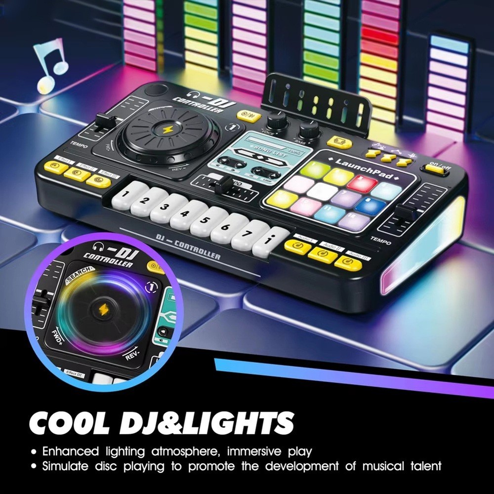 Children Simulation Multifunctional DJ Mixer Controller DJ Player Built7605