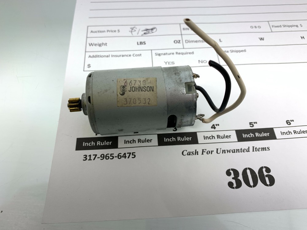 306 Johnson Motor For Model Train Diesel or Steam Engine