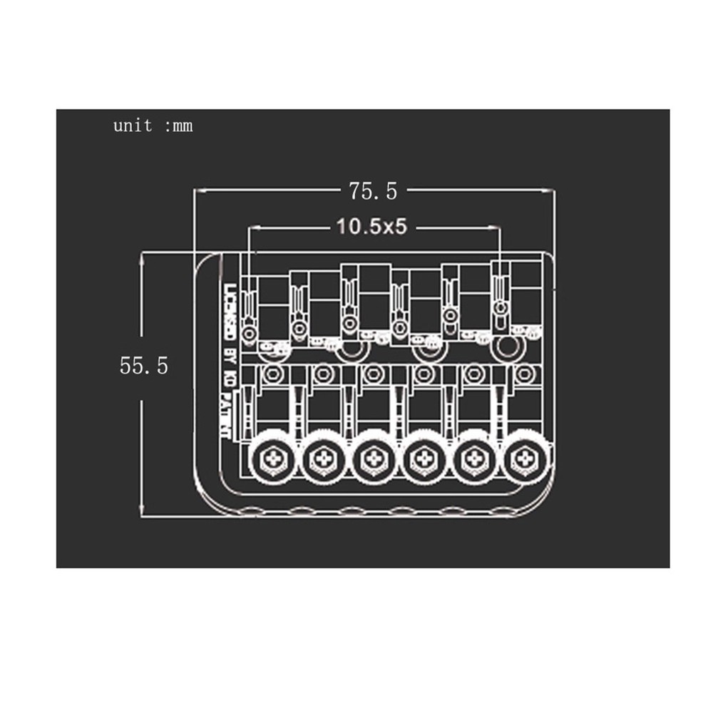 Fixed headless 6 bridge string saddle electric guitar Headless tuning peg