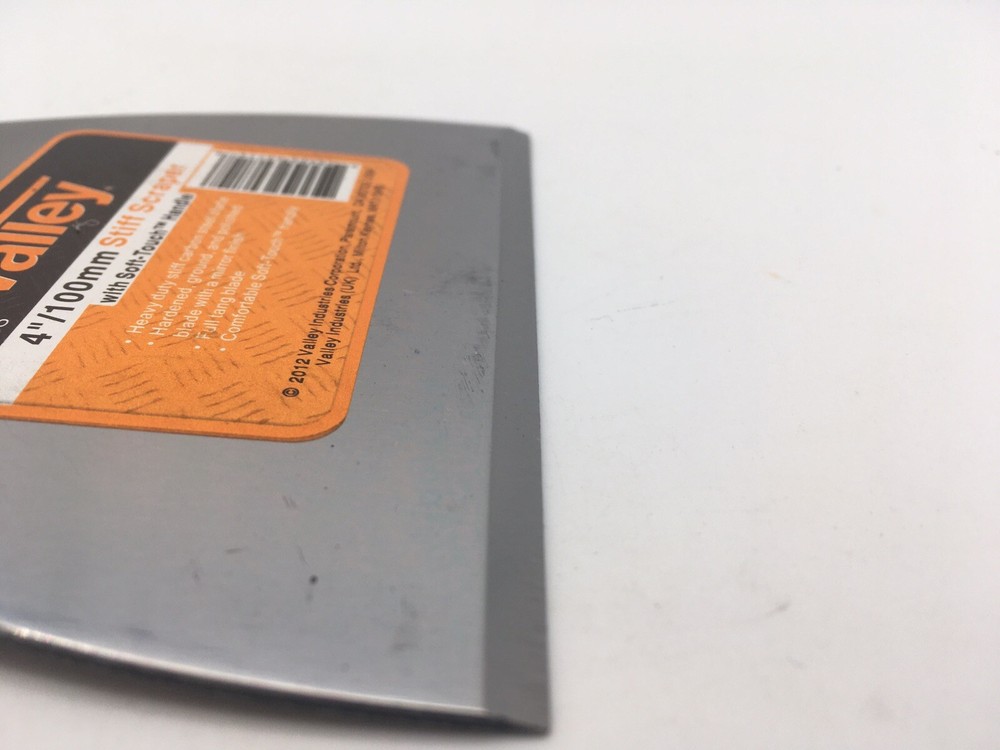 4” Stiff Scraper Soft-Touch Plastic Handle Stainless Steel