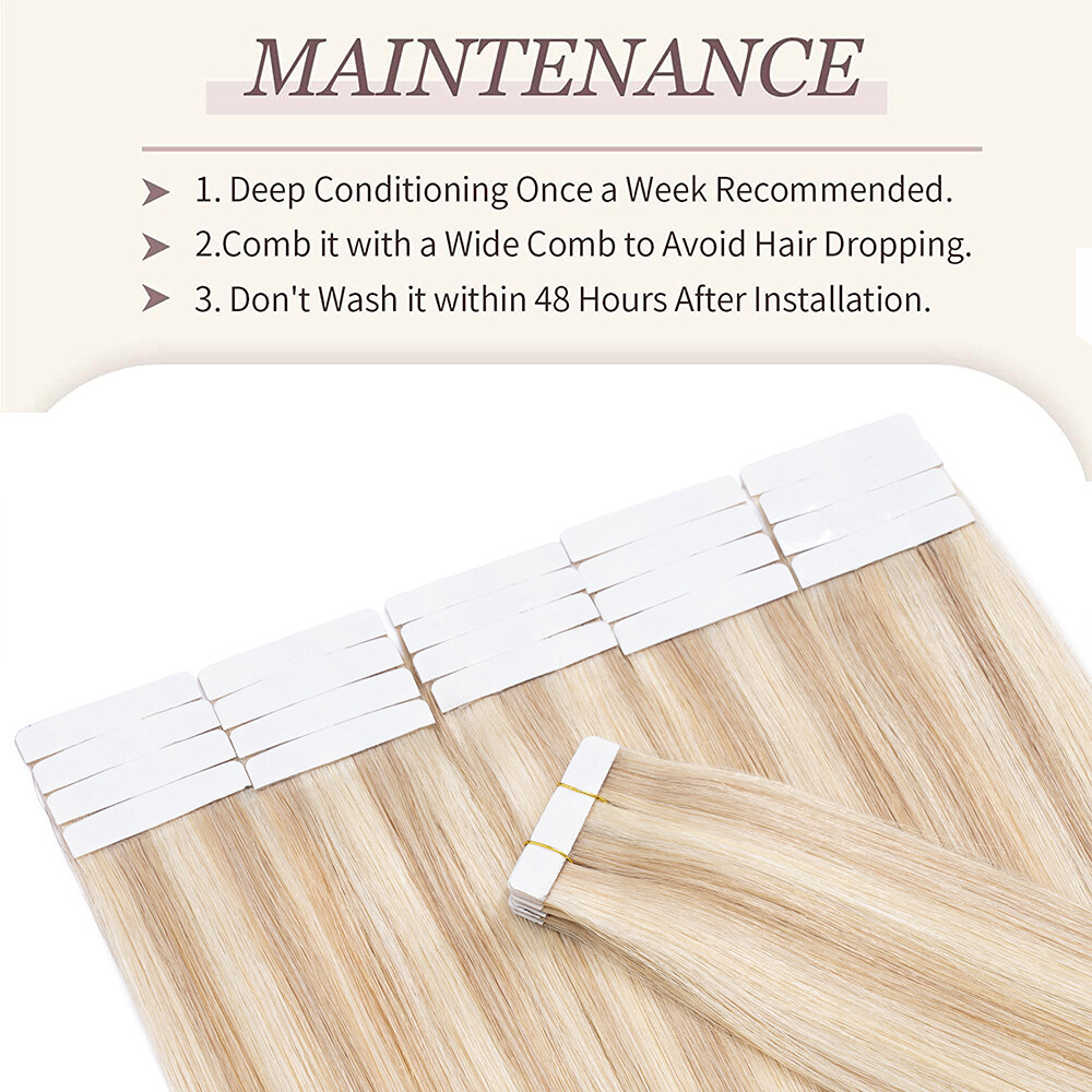 CLEARANCE Tape In 100% Real Remy Human Hair Extensions Skin Weft Full Head Ombre