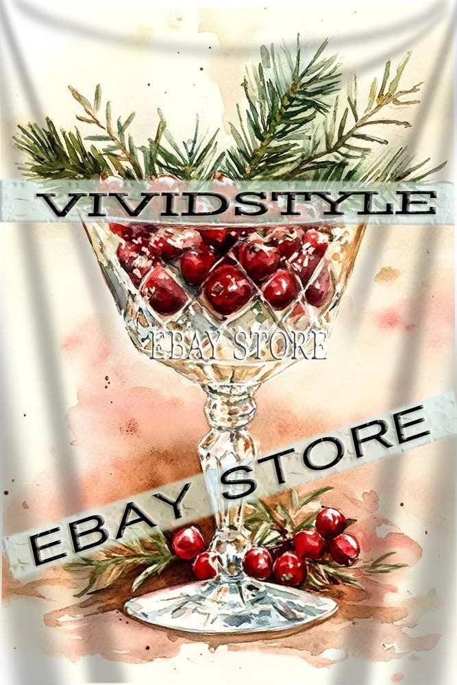 Ruby Chalice Tapestry Festive Kitchen Wall Art 39X59 in
