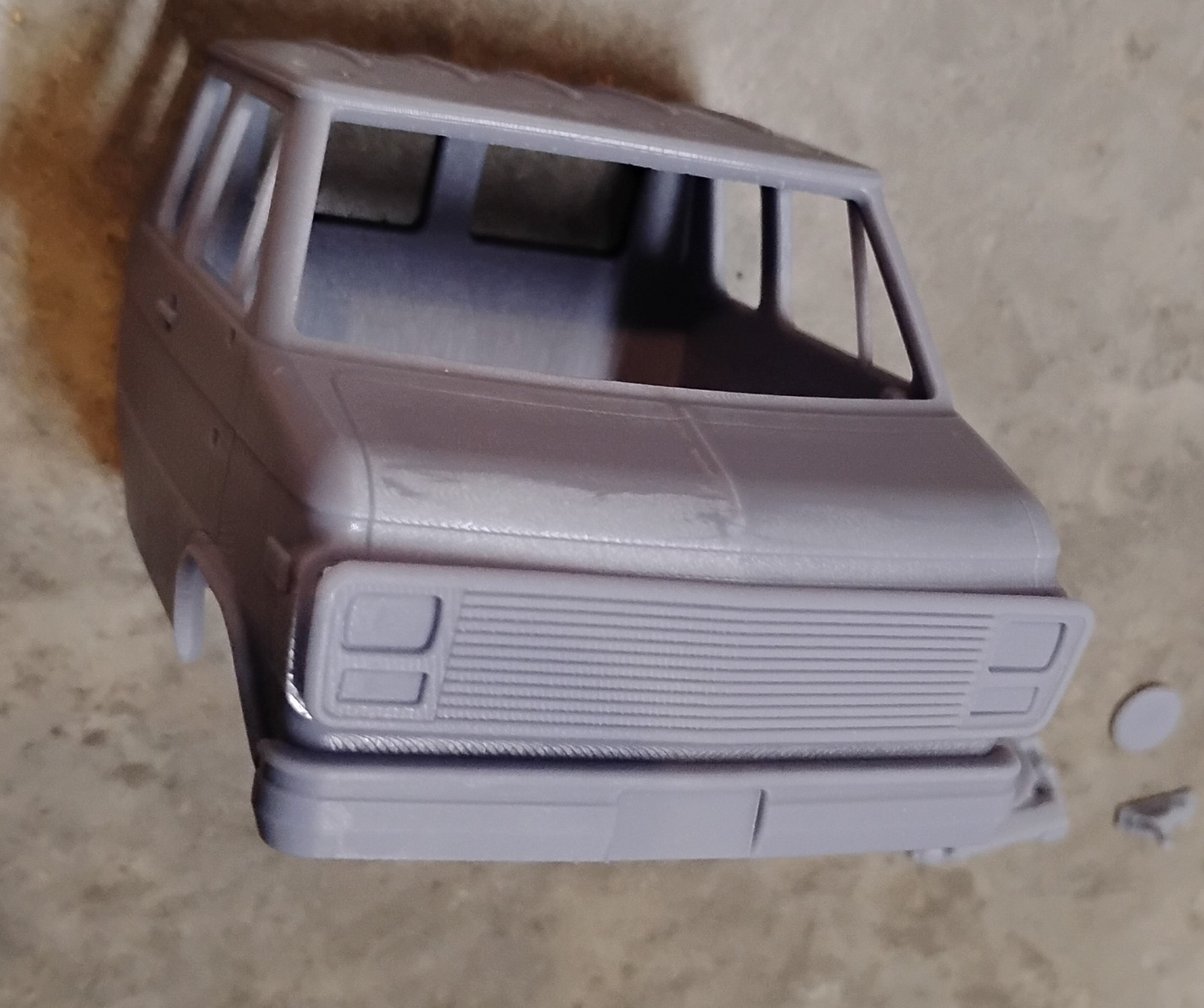 3d Printed 1/25 70's-80's Chevy Custom Van Chassis Cab Dually