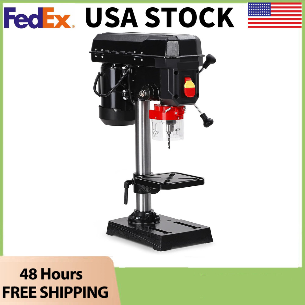 8" Drill Press Benchtop Drill Machine 2.5Amp Tabletop Wood Drill Machine 5 Speed