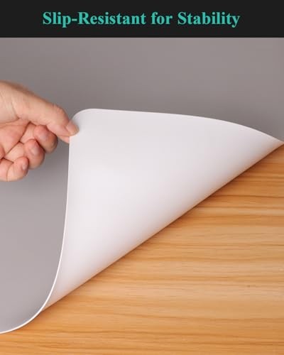 Plastic Table Cover Protector Waterproof Easy Flat PVC 36" x 60" Light Gray