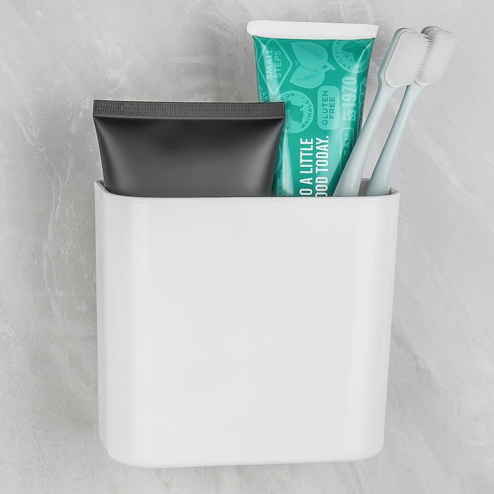 Multipose Wall Mount Toothbrush Holder, Self Adhesive Toothbrush
