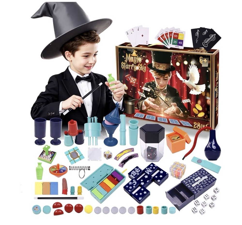 Beginner Magic Kit - 250+ Tricks, Step-by-Step Video Instructions, Ages 6+