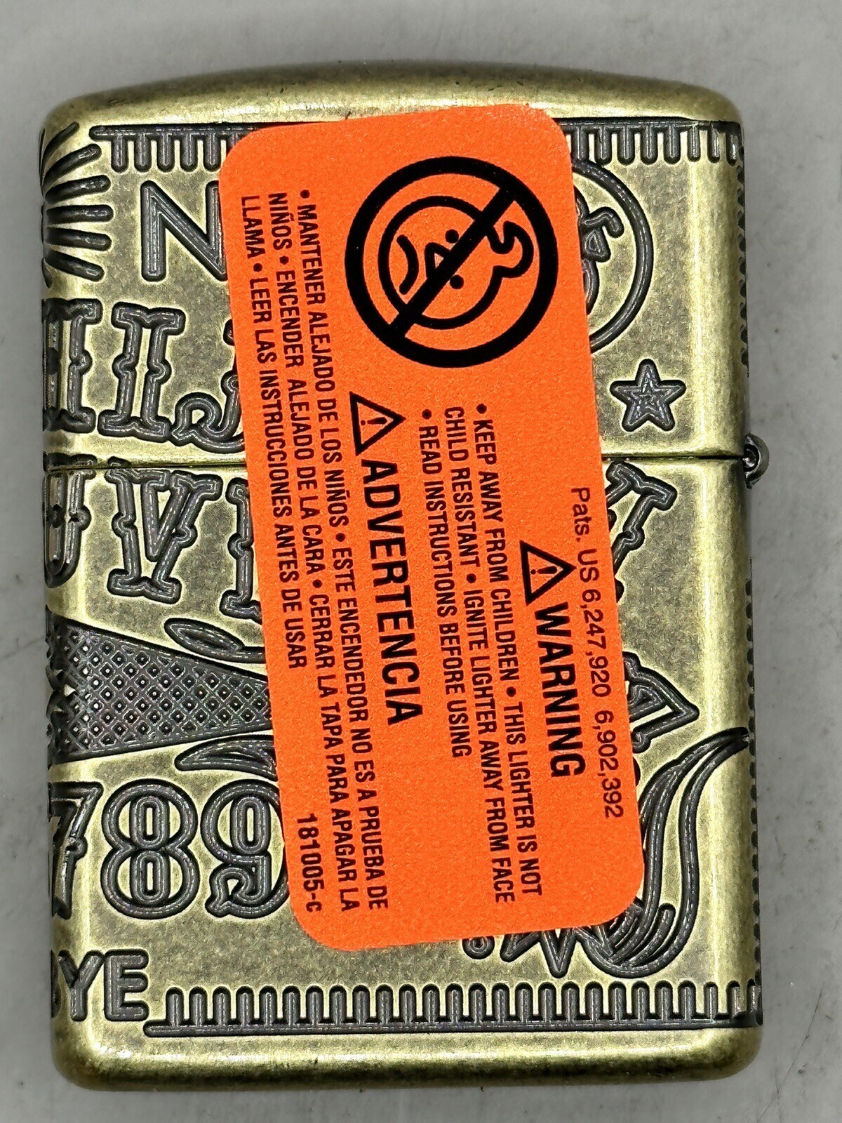 Ouija Board MultiCut Engraved Antique Brass Armor Zippo Lighter NEW 49001