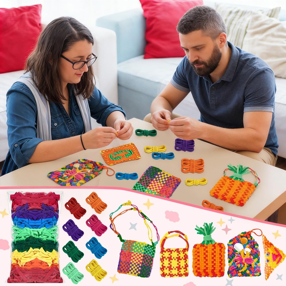 Loom Loops Potholder Muti-Colored Weaving Loom Loop Potholder Loop Rainbow El...