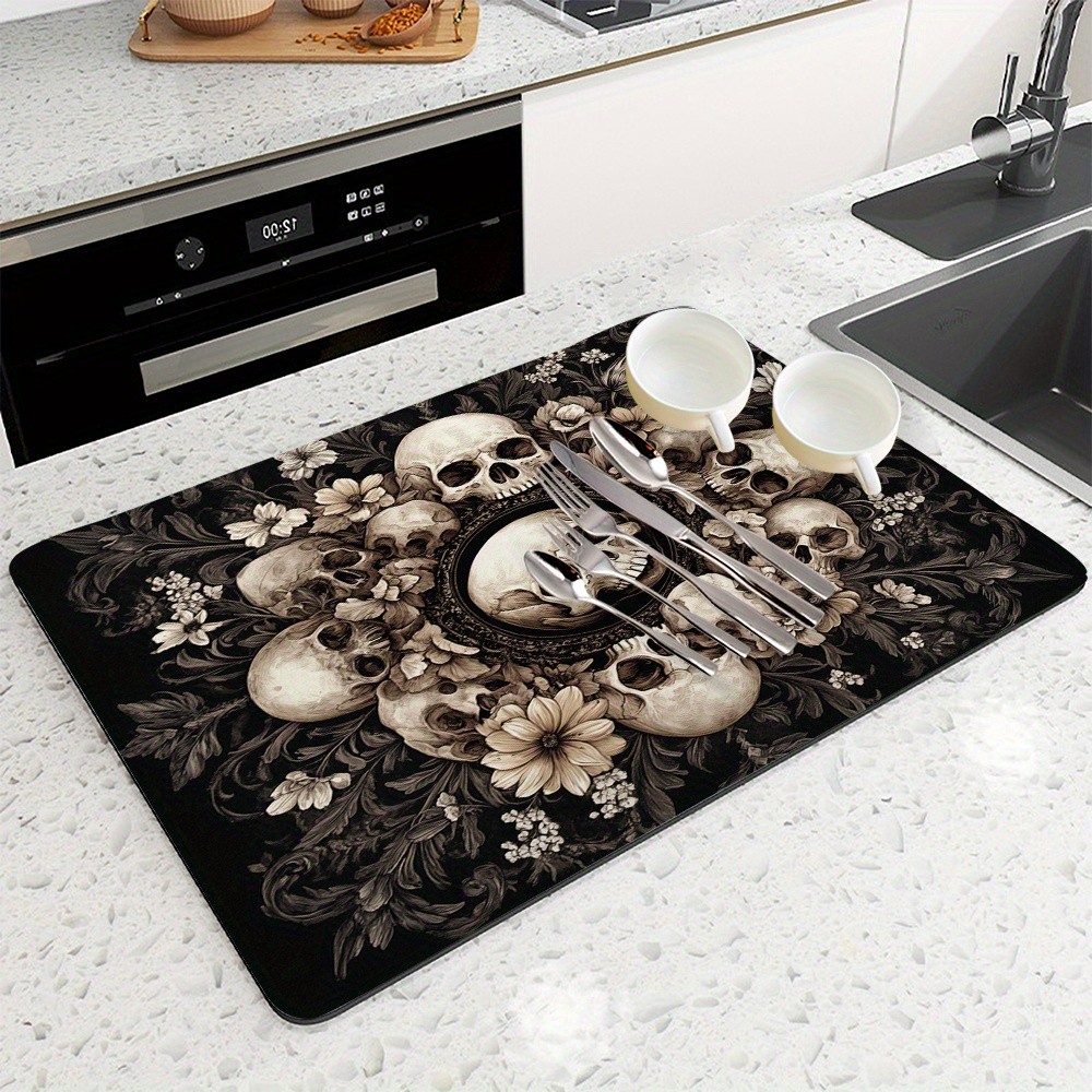 2D Kitchen Drining Mat Tea Coffee Machine Mat Dining Table Het Insultion Mat