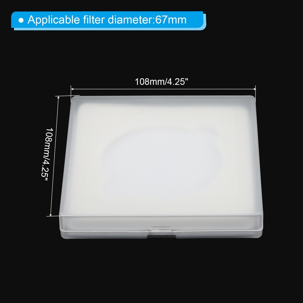67mm Lens Filter Case,3pcs Camera Filter Case Portable Lens Filter Box Plastic