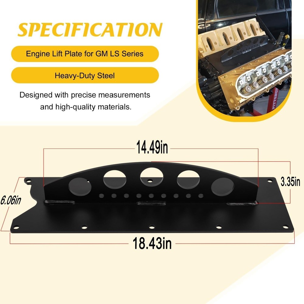 Efficient LS Engine Hoist Lift Plate – Stability Designed for Chevy LS Engines
