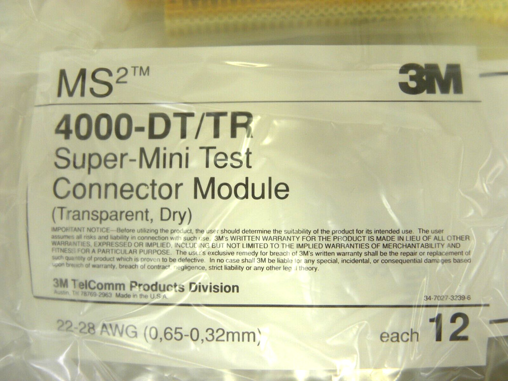 (12 Pack) 3M MS2 4000-DT/TR SUPERMINI TEST CONNECTOR MODULE