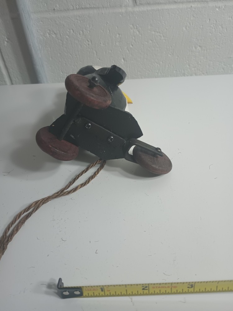 Wooden Pull Toy Penguin 6" Tall